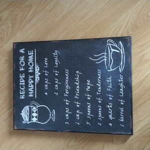 Kitchen wall decor sign